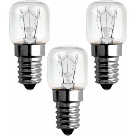 Lampadina per forno Tigrezy 15W 300 gradi E14 dimmerabile, lampadina a incandescenza E14 T22, 85LM bianco caldo 2300K, piccole lampade pigmee con attacco a vite E14 per microonde, forno, lampada di sa