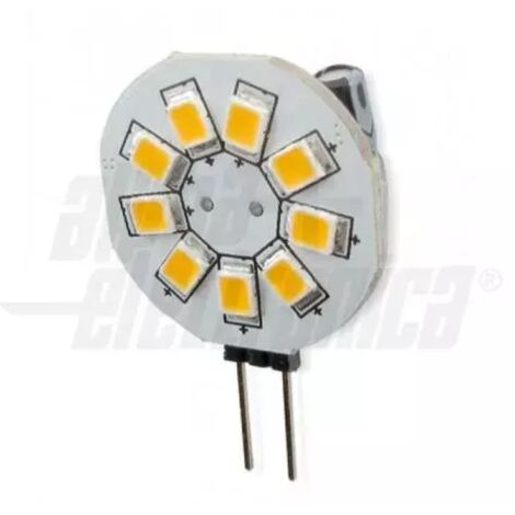 LAMPADINA PIATTA 9 LED ATTACCO G4 1,2W B.N.