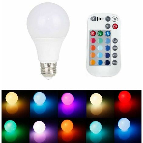 Lampada Led Con Telecomando.Lampadina Rgb Led 9 W E27 Lampada Cromoterapia A Colori Con Telecomando 7x U4d6 C62b