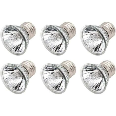 Lampadina riscaldante da 25W per tartarughe, UVA e UVB, per rettili, lucertole, tartarughe e acquari (confezione da 6)