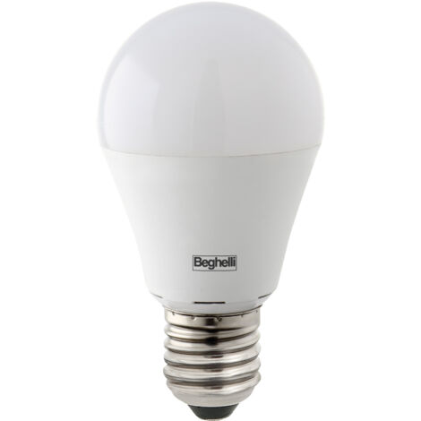 Lampadina saving led beghelli goccia, 12w attacco e27, 1200 lm, 3000k luce calda, beg 56933
