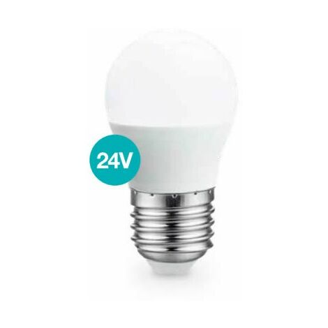 Lampadina sferica a LED 5W E27 3000K 24V