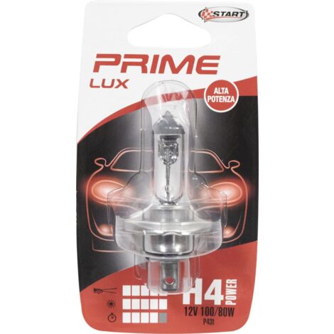 Lampadina singola auto alogena H4 12V 100/80W P43t