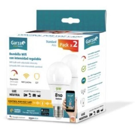 LAMPADINA SMART WIFI E27 9W 810LM (PACK-2)