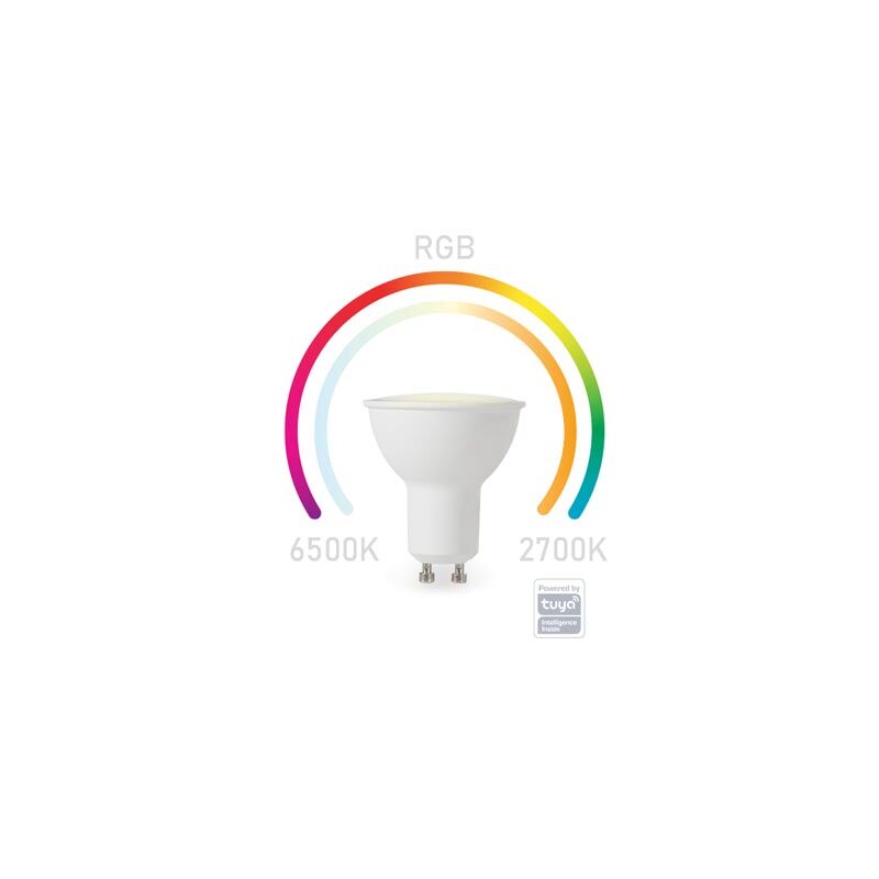Image of Lampadina intelligente rgb smart wifi - colore white cool & warm white - gu10