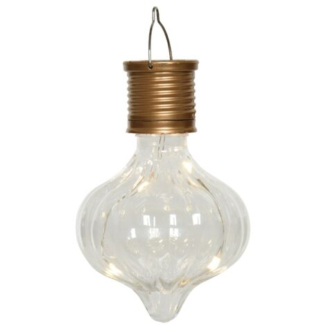 LAMPADINA SOLARE 7,7XH11,7CM BIANCO CALDO.
