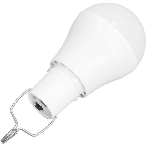 Lampadina solare a risparmio energetico LED USB bianco per emergenza campeggio esterno con gancio
