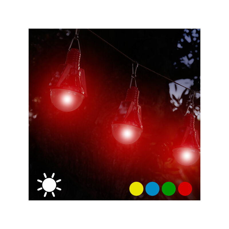 Image of Cliccandoshop - Lampadina Solare (confezione da 4) Rosso Rosso
