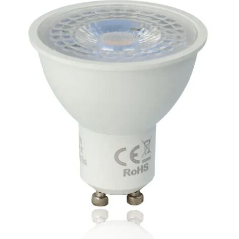 Lampadina Spot LED, GU10, 6W, 220Vac, Luce Calda