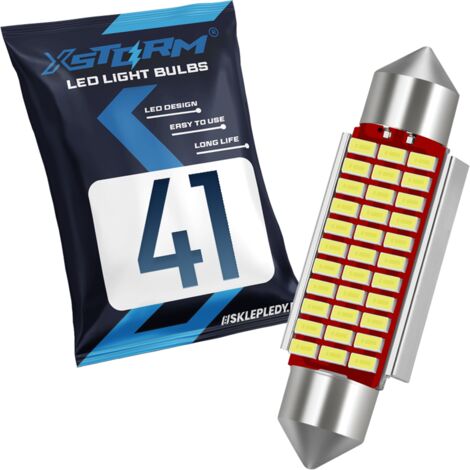 LAMPADINA TUBO LED 41MM 42MM 33SMD C3W C5W CANBUS