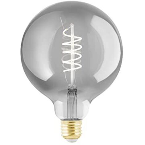 Lampadina Vintage Eglo E27 4W 2000K Ø125mm Nero-Trasparente Forma G125