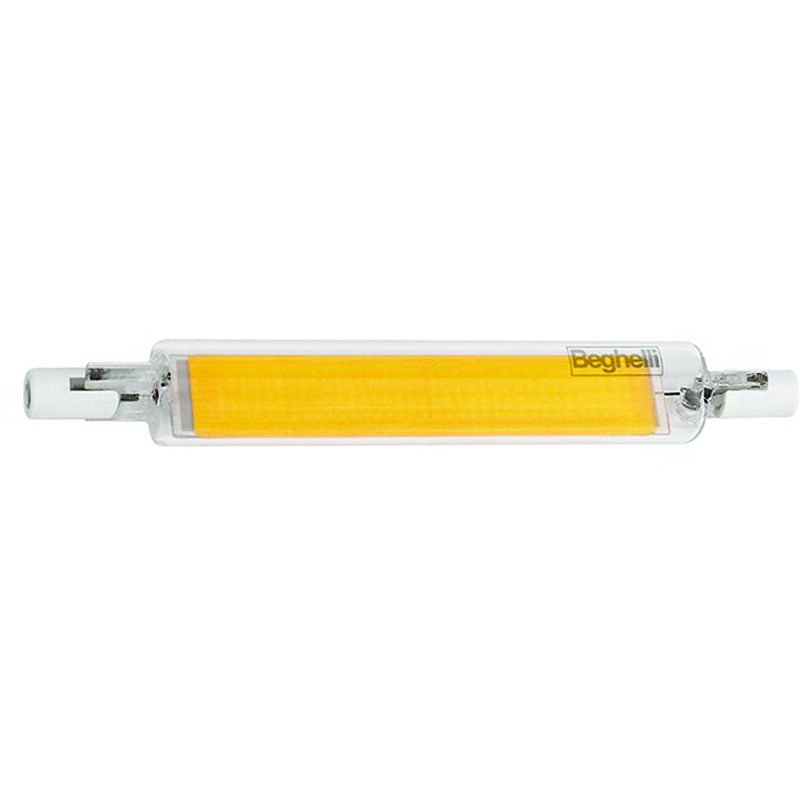 Led lineari r7s zafiroled filament cob - 8w - 3000°k - 810 lm - ø mm.13x118h.