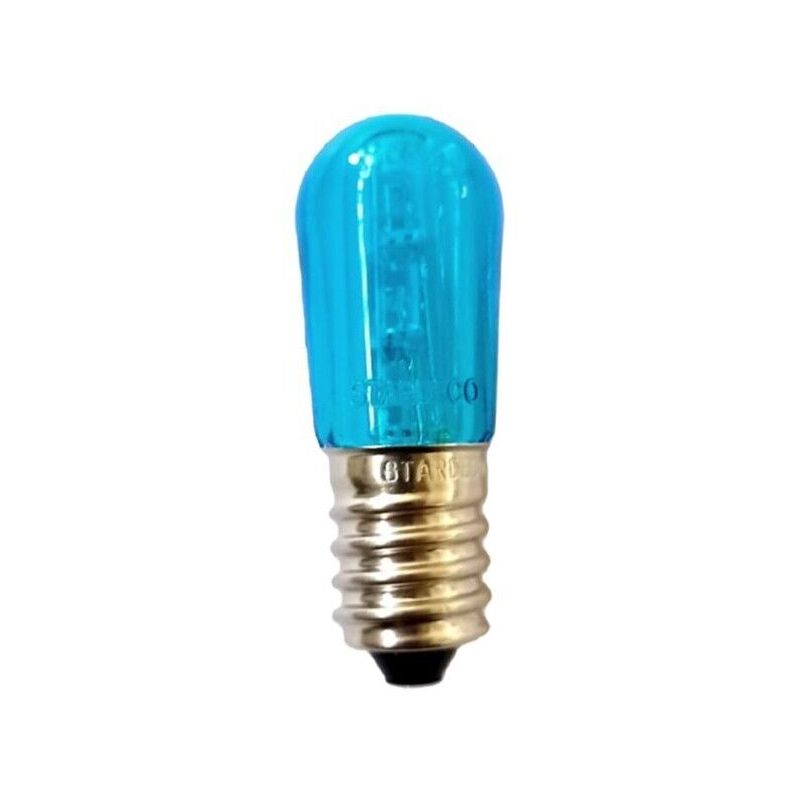 Image of Lampadine a led e14 vari colori, portalampade p74 e cavo elettrico per luminarie colore: ciano