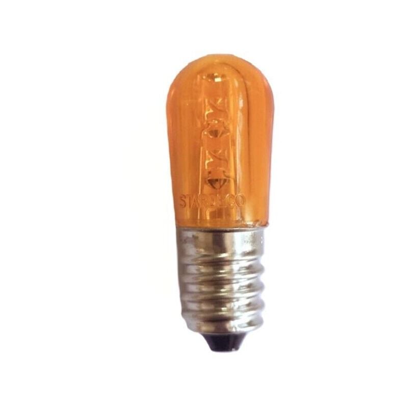 Image of Lampadine a led e14 vari colori, portalampade p74 e cavo elettrico per luminarie colore: arancione