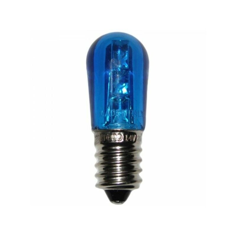 Image of Lampadine a led e14 vari colori, portalampade p74 e cavo elettrico per luminarie colore: blu