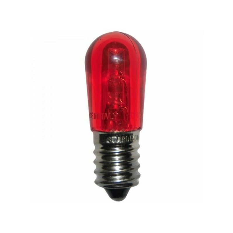 Image of Lampadine a led e14 vari colori, portalampade p74 e cavo elettrico per luminarie colore: rosso
