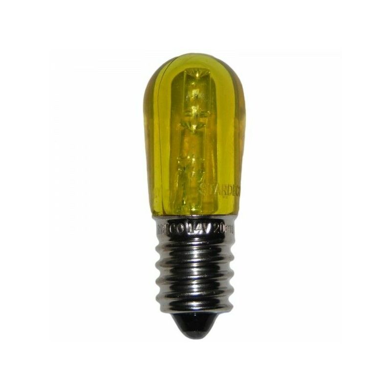 Image of Lampadine a led e14 vari colori, portalampade p74 e cavo elettrico per luminarie colore: giallo