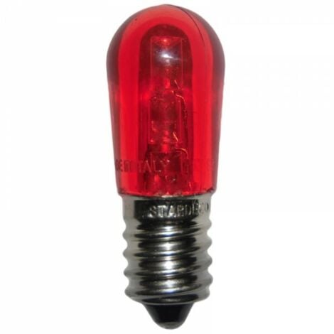 Lampadine a led e14 vari colori, portalampade p74 e cavo elettrico per luminarie colore: rosso