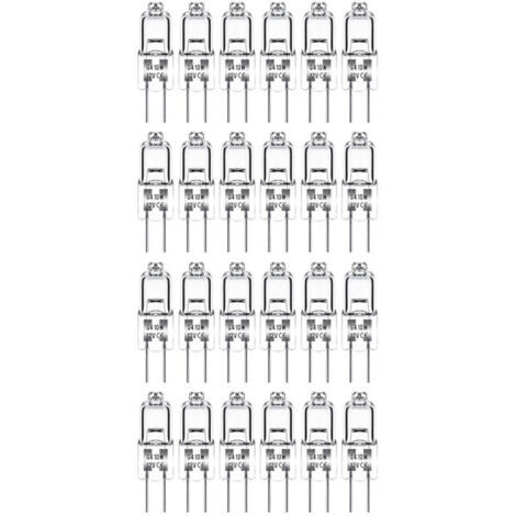Lampadine alogene G4 bianco caldo (10W 12V) - Confezione da 20, lunga durata