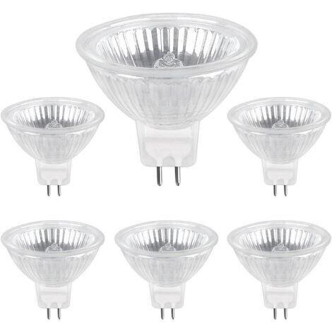 Lampadine alogene GU5.3 50W 12V - Bianco caldo 2700K, confezione da 6
