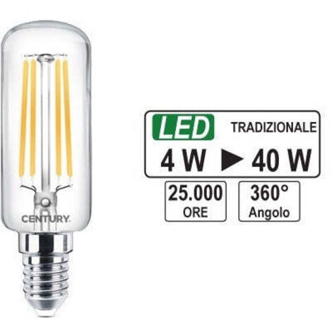 LAMPADINE CENTURY LED FIL. E14 CAPPA 4W