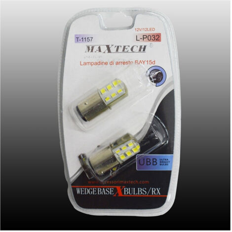 Lampadine Di Arresto Ba15d 12v / 12led Lampadine Ultra Luminose Maxtech L-p032
