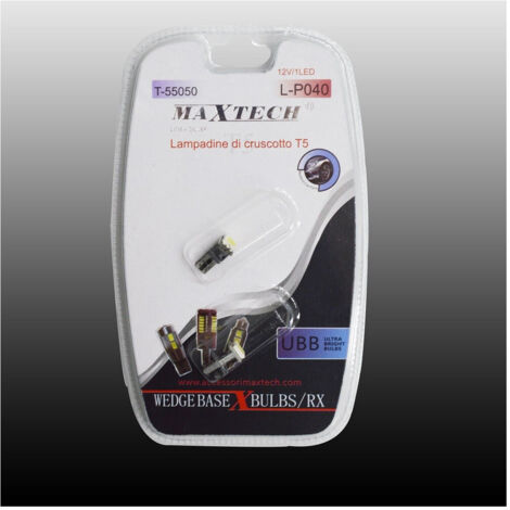 Lampadine Di Cruscotto T5 Maxtech L-p040 12v / 1led Lampadine Ultra Luminose