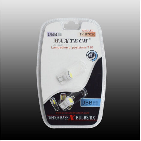 Lampadine Di Posizione Maxtech T-107020 12v / 3led Lampadine Ultra Luminose
