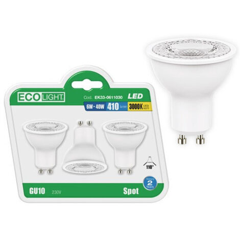 LAMPADINE ECOLIGHT LED GU10 SP6W N.CF3PZ