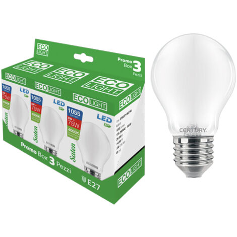 LAMPADINE ECOLIGHT LED SATEN GO.8W CF3PZ