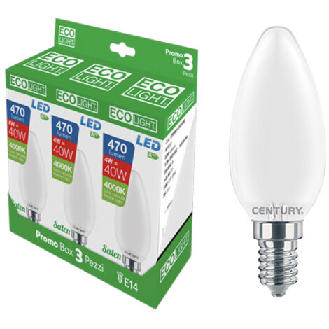 LAMPADINE ECOLIGHT LED SATEN OL.4W CF3PZ