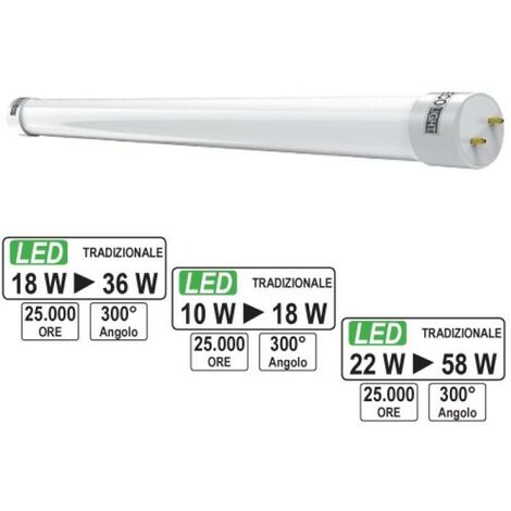 LAMPADINE ECOLIGHT LED T8 TUBO 18W N.