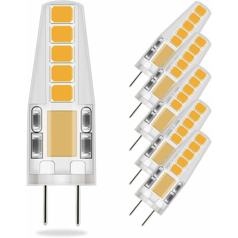 Lampadina LED G4, 1,4 W equivalente a una lampada alogena da 10 W, AC/DC 12  V, Bianco caldo 3000 K, 100 LM, Non regolabile, Risparmio energetico,  Angolo fascio di 360° - 10 pezzi [Classe di efficienza