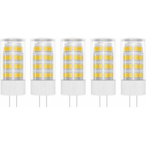 lampadine LED G4 da 5 W, 51 SMD 2835 LED, luce bianca calda 3000 K, equivalenti a lampade alogene da 50 W, AC/DC 220 V.