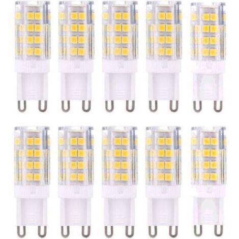 Lampadine LED G9, bianco caldo 3000 K, 5 W. Equivalenti a una lampadina alogena da 40 W e 420 lumen, non dimmerabili, confezione da 10.