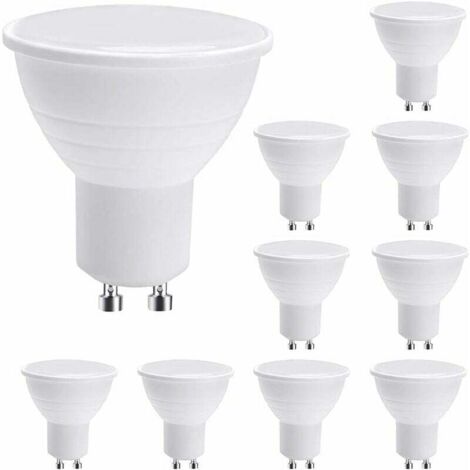Lampadine LED GU10, lampadine LED GU10, luce bianca calda da 7W (equivalente a 50W alogene), lampadina a risparmio energetico, 600LM, fascio luminoso di 120°, non dimmerabile, confezione da 10
