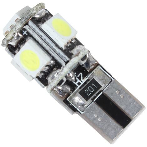lampadine LED T10 W5W 12V 120lm CANBUS bianco caldo