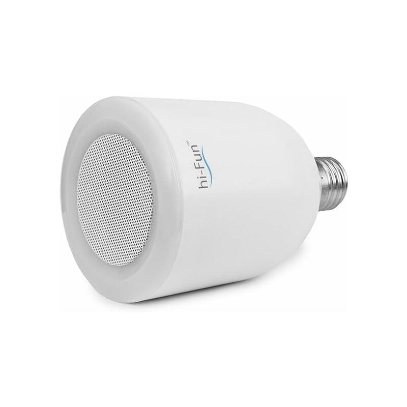 Image of Hi,Fun Hi,Led Lampada LED con Cassa Wireless, Bluetooth Integrato, Bianco