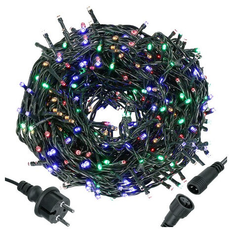 Lampadine natalizie 500 LED 30 m, multicolore illuminazione esterna festiva
