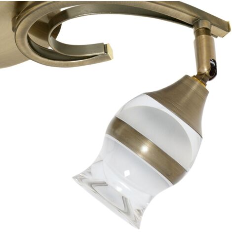 Lampara 2x5w 4000k Zodiaco Cuero 800lm 22x37x12