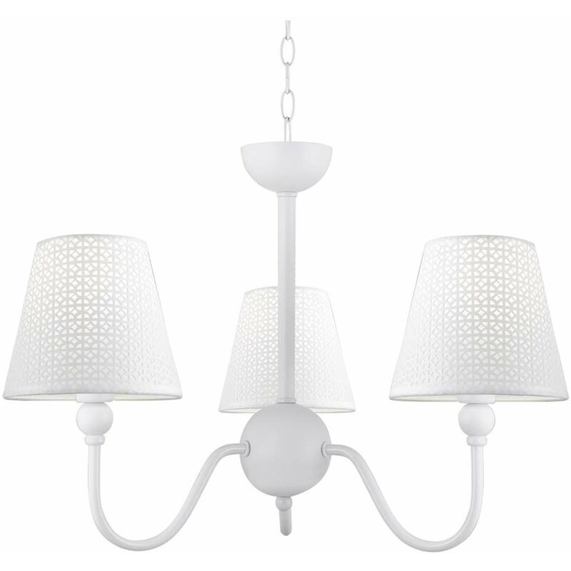 

Lampara 3 luces acabado blanco modelo Lirio 42 cm(alto)44 cm(ancho)44 cm(largo