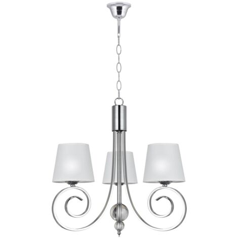 Lámpara 3 luces modelo Marela acabado cromo 100 cm(alto)55 cm(ancho)55 cm(largo)