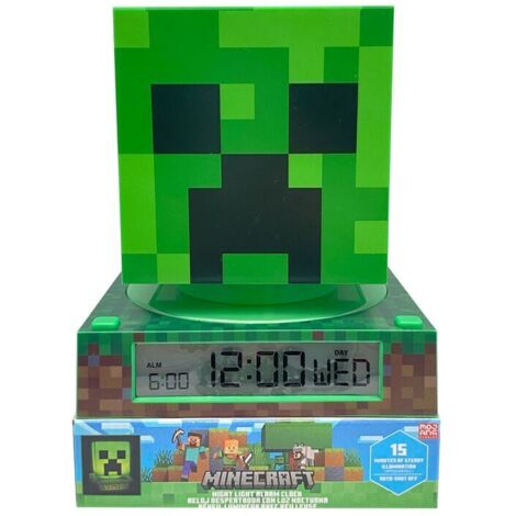 Lampara 3D con despertador Minecraft