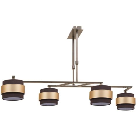 Lampara 4lp bremen cuero/marron-oro 4xe14 regx94x34 cm
