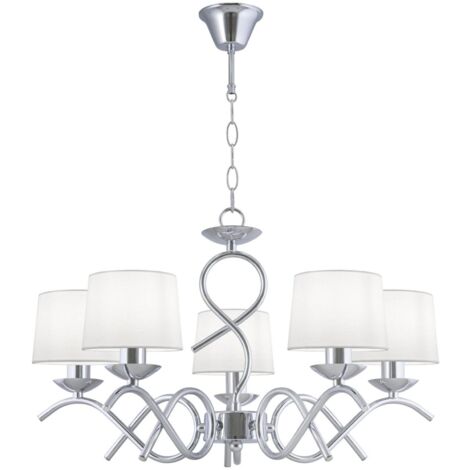 Lámpara 5 luces modelo Gloria acabado cromo 55 cm(alto)58 cm(ancho)58 cm(largo)