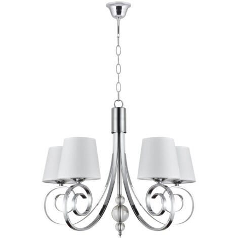 Lámpara 5 luces modelo Marela acabado cromo 102 cm(alto)65 cm(ancho)65 cm(largo)