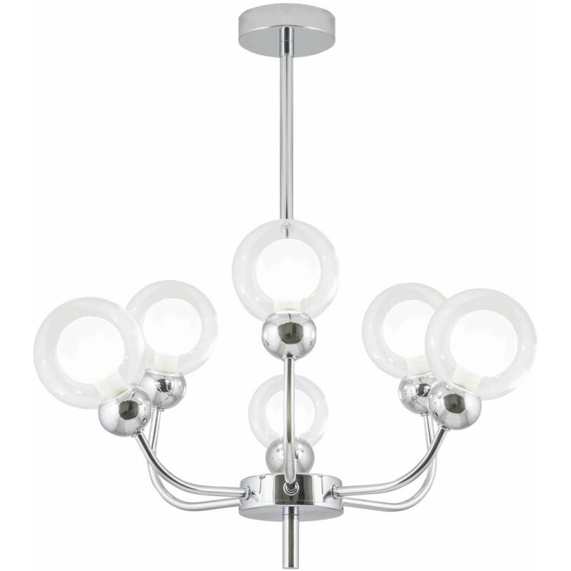 

Lámpara 6 luces cromo modelo Amapola 36 cm(alto)46 cm(ancho)46 cm(largo)