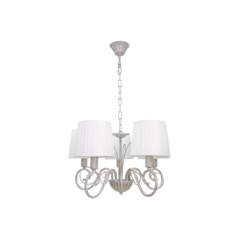 Fabrilamp - lampe amsterdam 5xe14 blanc/or regx45x45 cm