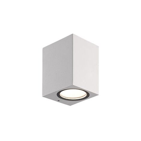 Lampara Aplique Cuadrado GU10 IP65 Color Blanco Aplique Techo, Luz Jardín, Lámpara Jardín, Luz Exterior, Aplique Jardín