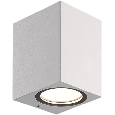 lampara aplique cuadrado gu10 ip65 color blanco aplique techo, luz jardín, lámpara jardín, luz exterior, aplique jardín